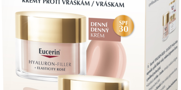 Eucerin Hyaluron-filler + Elasticity Denný krém Rosé SPF30 a nočný krém 2 x 50 ml