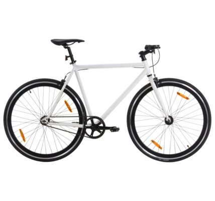 vidaXL Bicykel s pevným prevodom bielo-čierny 700c 51 cm