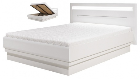 Moderná posteľ irma 140x200cm s úložným priestorom – biela