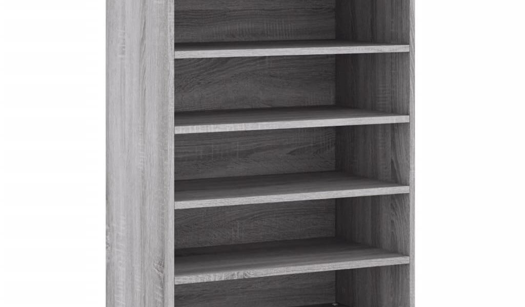 vidaXL Botník sivý dub sonoma 60x35x105 cm kompozitné drevo