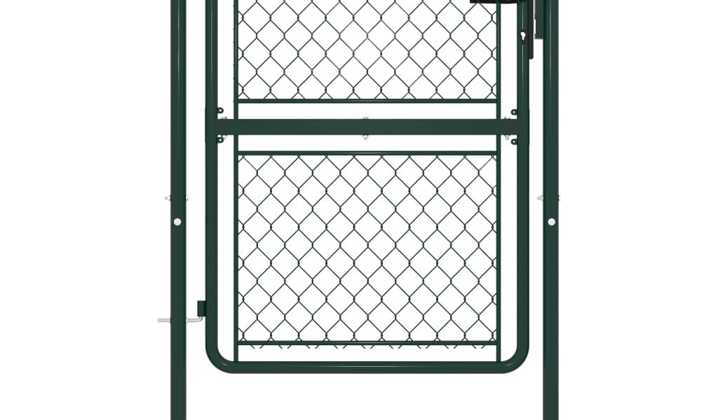 vidaXL Záhradná brána, oceľ 100×150 cm, zelená