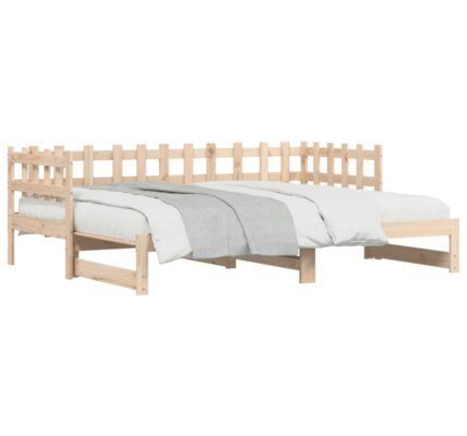 vidaXL Rozkladacia denná posteľ 2x(90×190) cm borovicový masív