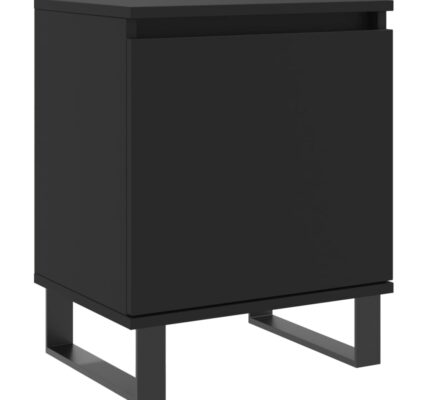 vidaXL Nočná skrinka čierna 40x30x50 cm kompozitné drevo