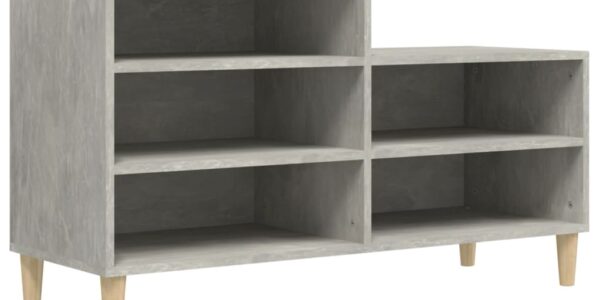 vidaXL Botník betónovo sivý 102x36x60 cm spracované drevo