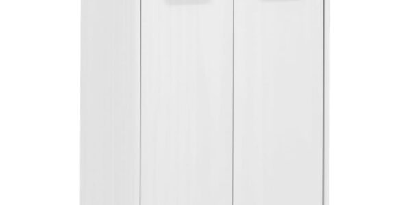 vidaXL Botník s kovovými nohami biely masívna borovica OSLO