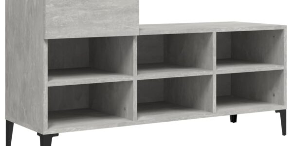 vidaXL Botník betónovo sivý 102x36x60 cm spracované drevo
