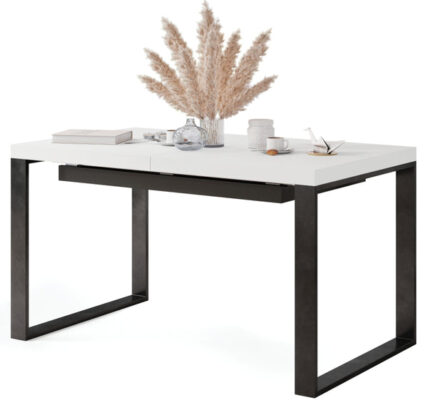 Jedálenský stôl rozkladacia Asali 120-270x76x80 cm (biela)