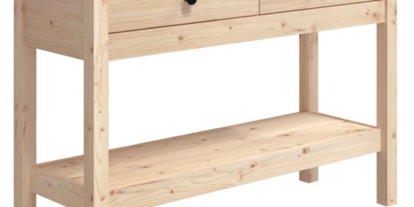 vidaXL Konzolový stolík 100x35x75 cm masívne borovicové drevo