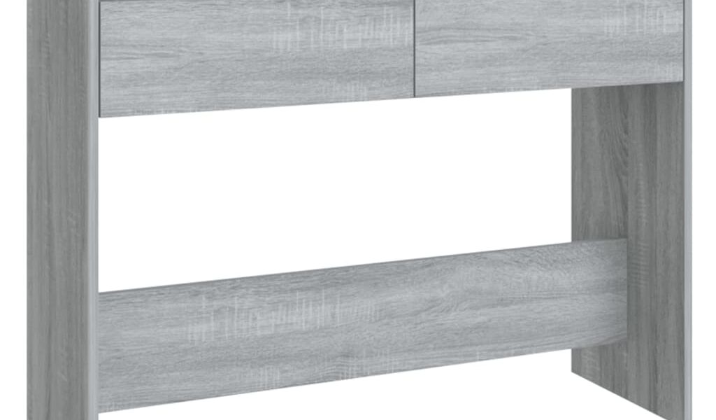 vidaXL Konzolový stolík sivý dub sonoma 100x35x76,5 cm drevotrieska