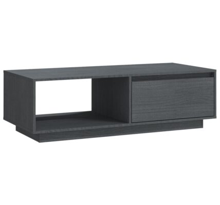 vidaXL Konferenčný stolík sivý 110x50x33,5 cm borovicový masív