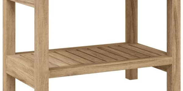 vidaXL Príručný stolík do kúpeľne 60x30x45 cm, tíkový masív
