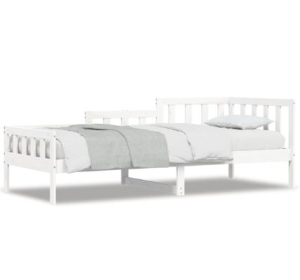 vidaXL Denná posteľ biela 90×200 cm borovicový masív