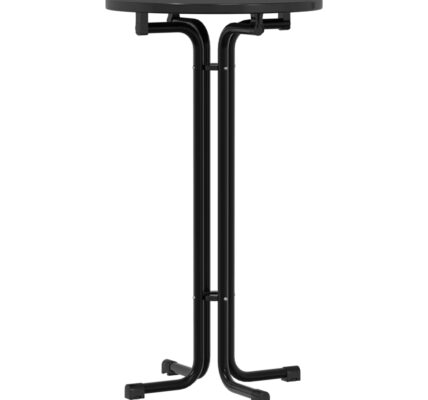 vidaXL Jedálenský stôl čierny Ø60×110 cm kompozitné drevo a oceľ