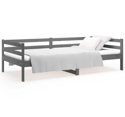 vidaXL Denná posteľ sivá 90×190 cm borovicový masív
