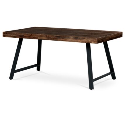 Sconto Jedálenský stôl OTOMAR borovica/čierna, 160×90 cm