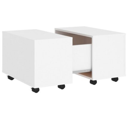 vidaXL Konferenčný stolík biely 60x60x38 cm drevotrieska