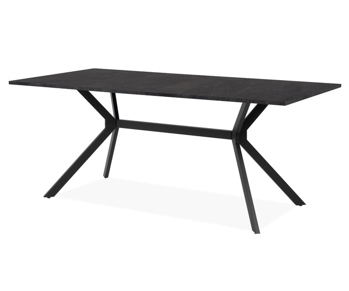 Sconto Jedálenský stôl PAXOS 81A bridlica tmavá/čierna