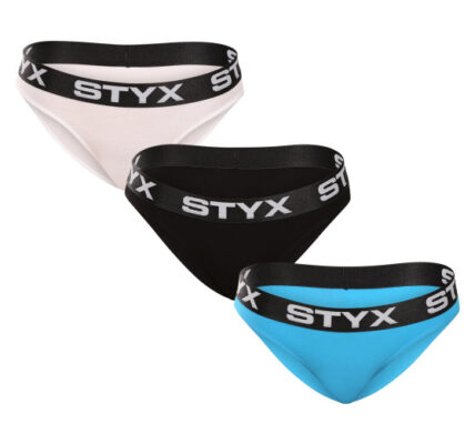 3PACK dámske nohavičky Styx športová guma viacfarebné (3IK96019) XL