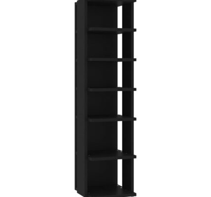 vidaXL Botník čierny 27,5x27x102 cm spracované drevo