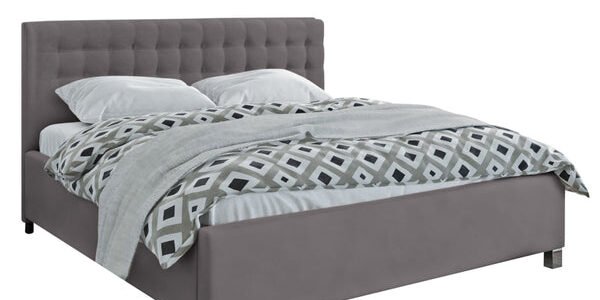 Čalúnená posteľ Adore 180×200, sivá, bez matraca