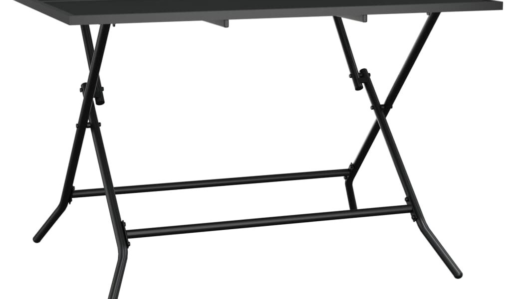 vidaXL Skladací záhradný stôl antracit 110x80x72cm oceľová sieťovina