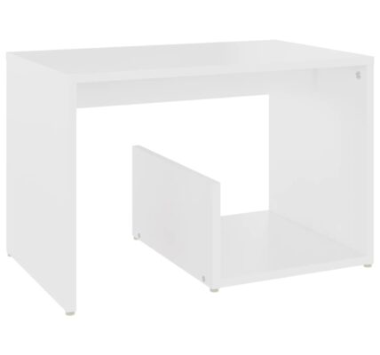 vidaXL Príručný stolík, biely 59x36x38 cm, kompozitné drevo