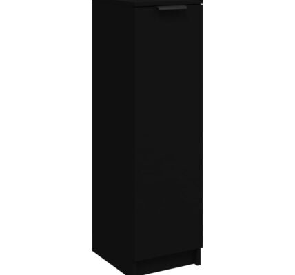 vidaXL Botník čierny 30x35x100 cm kompozitné drevo