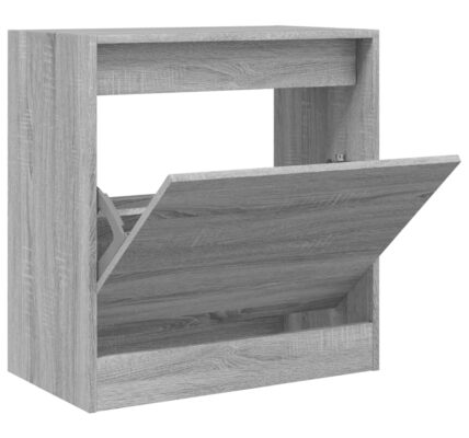 vidaXL Botník sivý sonoma 60x34x63,5 cm kompozitné drevo