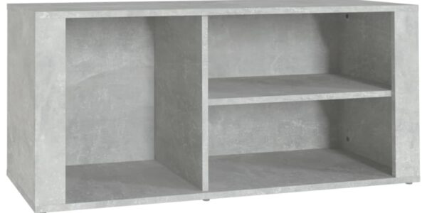 vidaXL Botník betónovo sivý 100x35x45 cm spracované drevo