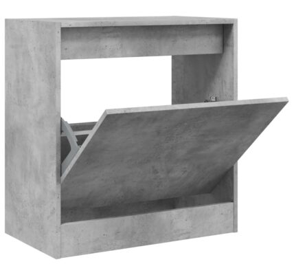 vidaXL Botník betónovo sivý 60x34x63,5 cm kompozitné drevo