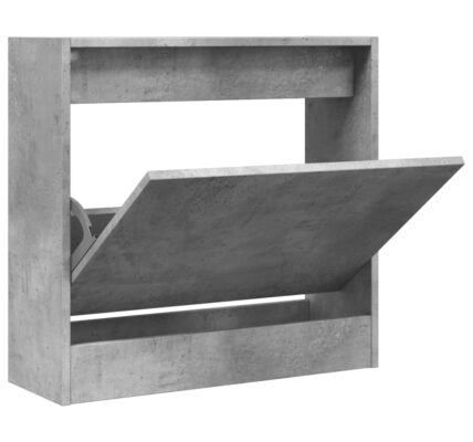 vidaXL Botník betónovo sivý 60x21x57 cm kompozitné drevo