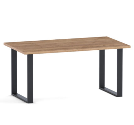 Jedálenský stôl Brick rozkladací 160-200x75x90cm (čierna,dub)