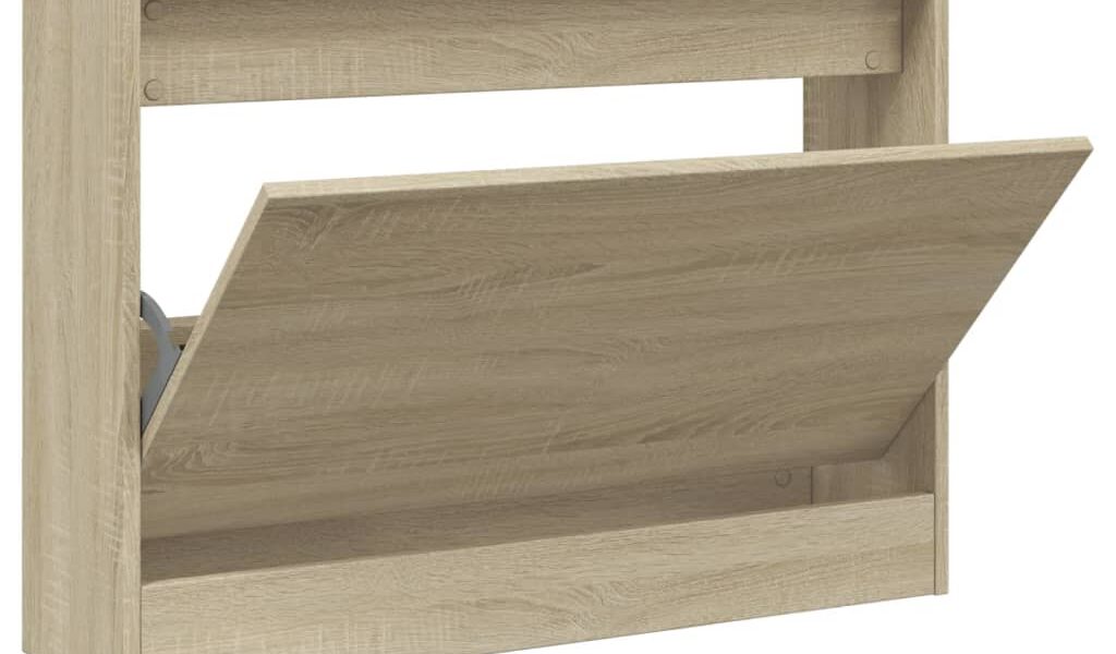 vidaXL Botník dub sonoma 80x21x57 cm kompozitné drevo