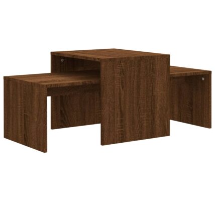 vidaXL Konferenčný stolík hnedý dub 100x48x40 cm spracované drevo