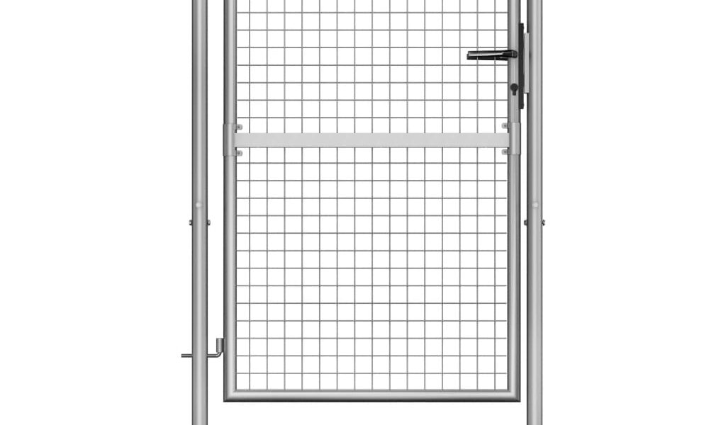 vidaXL Záhradná brána, pozinkovaná oceľ 105×175 cm, strieborná