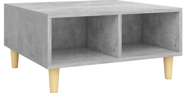 vidaXL Konferenčný stolík, betónovo sivý 60x60x30 cm, kompozitné drevo