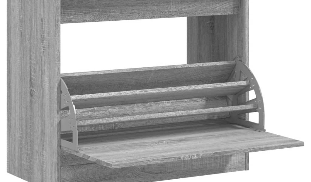 vidaXL Botník sivý dub sonoma 80x42x69 cm spracované drevo