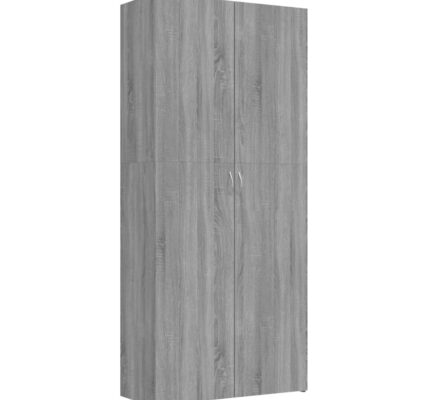 vidaXL Botník sivý dub sonoma 80×35,5×180 cm spracované drevo