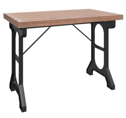 vidaXL Jedálenský stôl 110x65x82 cm masívne jedľové drevo a železo