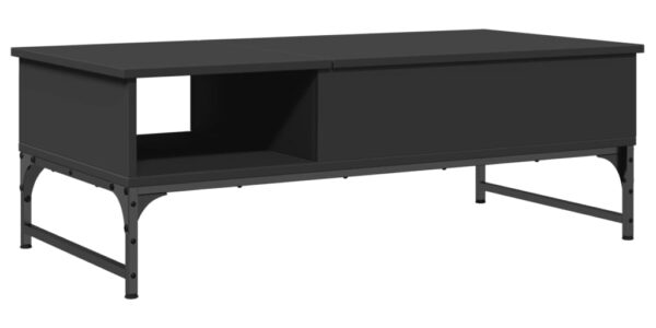 vidaXL Konferenčný stolík čierny 100x50x35 kompozitné drevo a kov
