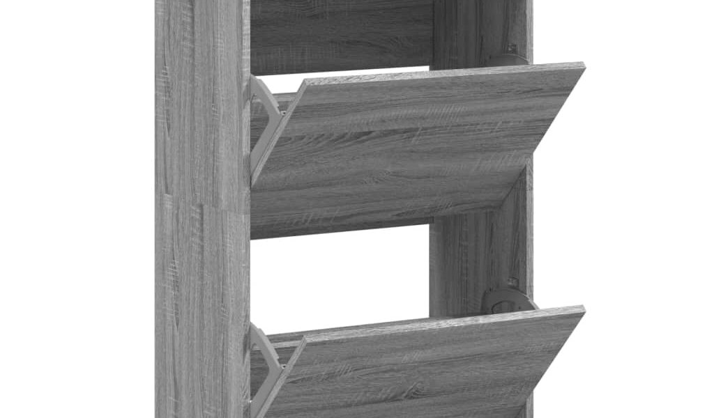 vidaXL Botník sivý dub sonoma 60x34x116 cm spracované drevo