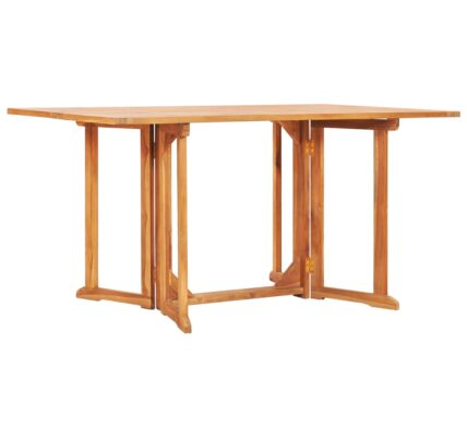 vidaXL Skladací záhradný stôl Butterfly 150x90x75 cm, tíkový masív