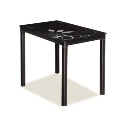 Sconto Jedálenský stôl DOMOR čierna, 100×60 cm