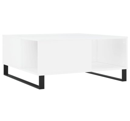 vidaXL Konferenčný stolík biely 80x80x36,5 cm spracované drevo
