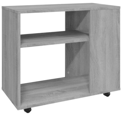 vidaXL Príručný stolík sivý dub sonoma 70x35x55 cm spracované drevo