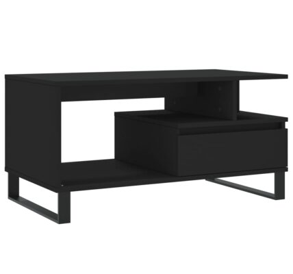 vidaXL Konferenčný stolík čierny 90x49x45 cm spracované drevo