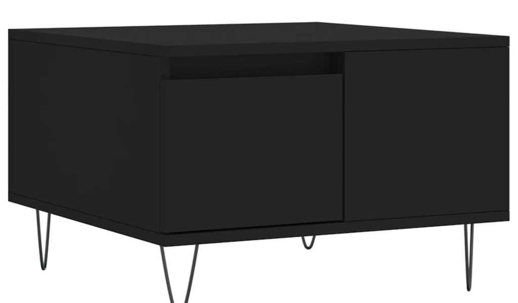 vidaXL Konferenčný stolík čierny 55x55x36,5 cm spracované drevo