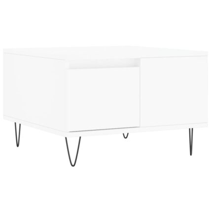 vidaXL Konferenčný stolík biely 55x55x36,5 cm spracované drevo