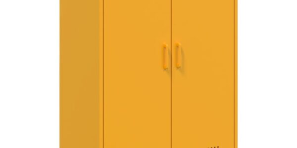 vidaXL Komoda, garstyčių geltonos spalvos, 68x39x113cm, plienas
