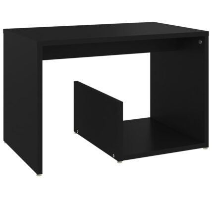 vidaXL Príručný stolík, čierny 59x36x38 cm, kompozitné drevo